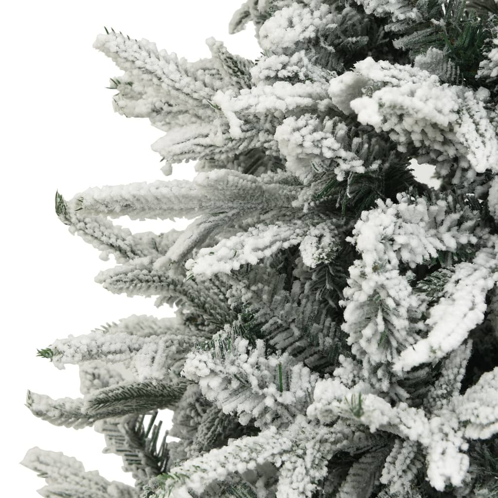 vidaXL Árvore de Natal artificial com neve 210 cm PVC e PE verde - 4
