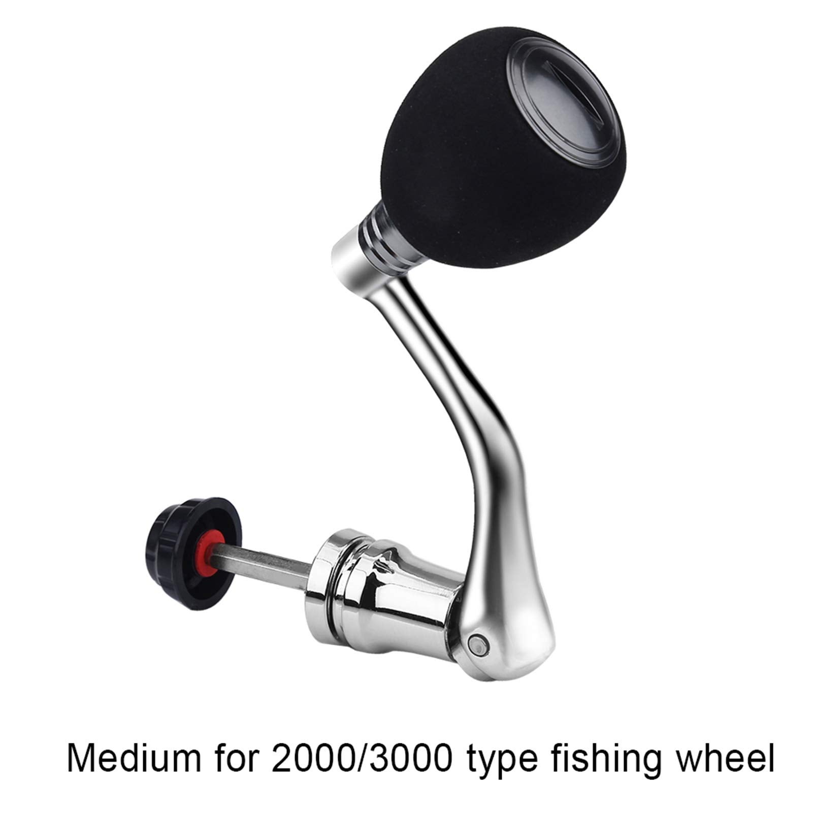Maniglia di ricambio per mulinello Impugnatura a bilanciere in metallo per mulinello da pesca (2000 3000 misura media) - 4