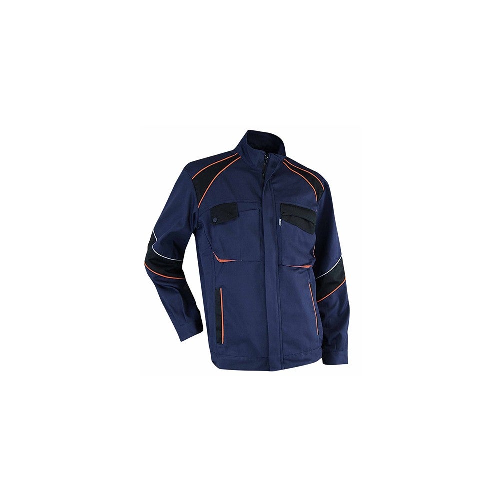 Blouson de travail Houe tricolore marine, noir et orange - LMA - Taille M - 3
