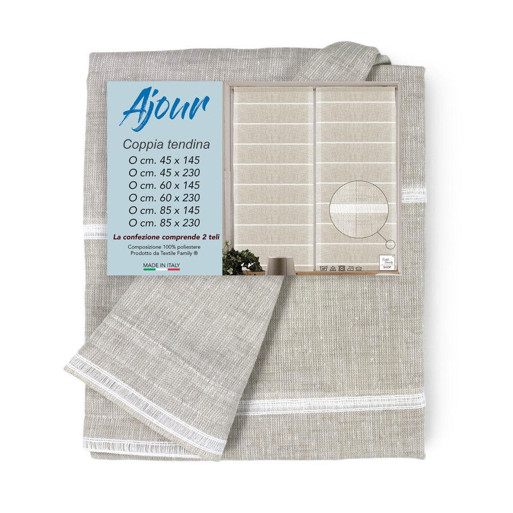 Paire De Rideaux En Verre Cœur Beige Pour Fenêtre Et Porte - 60 Cm, Neufs Et Colorés