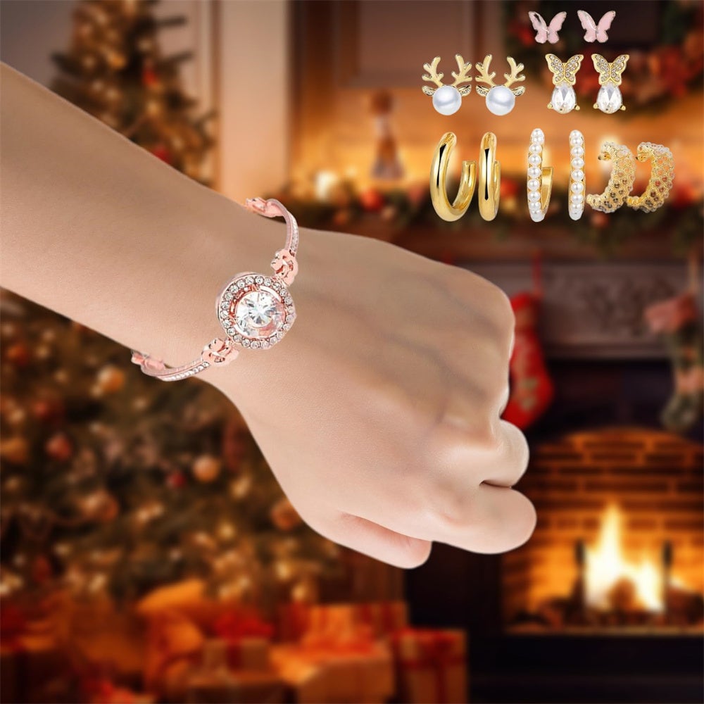 Calendario dell'Avvento 2025: calendario a 24 scomparti, bracciale in lega, regalo di Natale, gioielli fai da te - 4