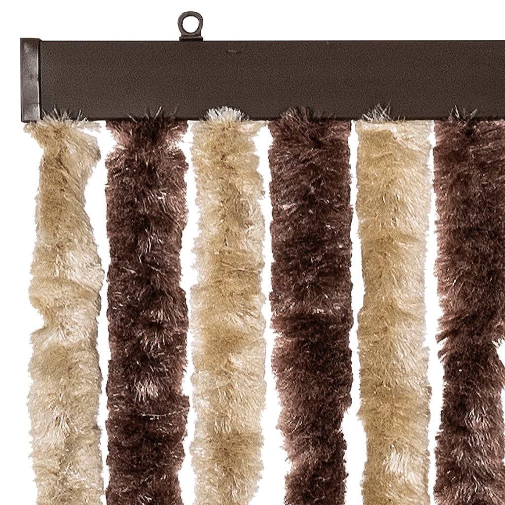 Moustiquaire | Rideau anti-moustique Beige et marron clair 100x220 cm Chenille CFW54278 - 4