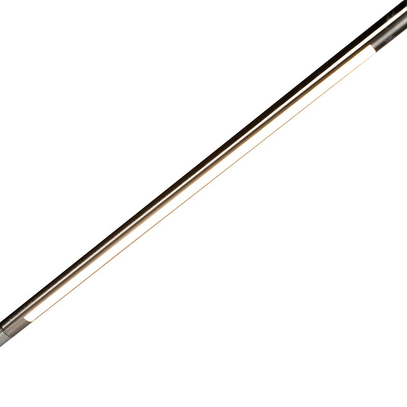 Qazqa moderne lampadaire - Berdien Fl - acier, led intégrée 6w incluse, Integrated led, dimmable, 163cm, idéal pour le salon - 5