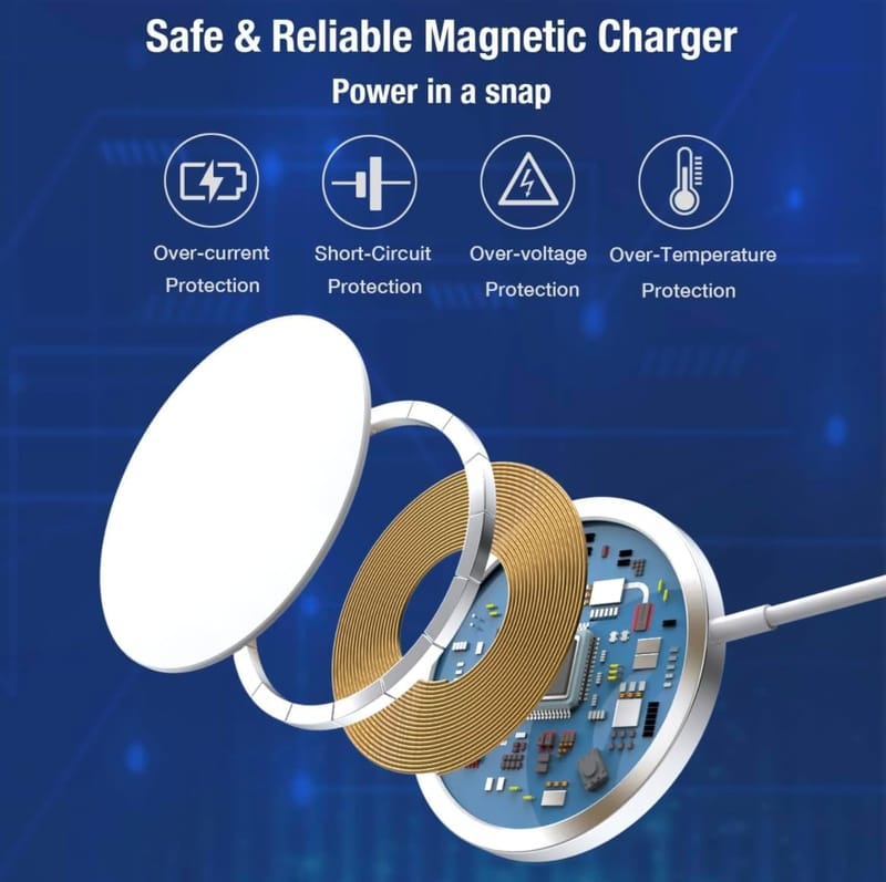 Chargeur MagSafe 15W Apple – USB-C – Pour IPhone 11 à 16 – Neuf