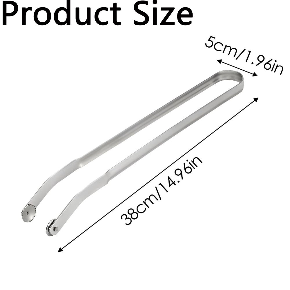 1 pcs à gril longue 38 cm, retourneur à saucisses, pince de cuisine en acier inoxydable, pince à gril, pince à gril, pince à gril, accessoires de gril - 6