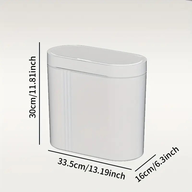 Poubelle murale intelligente avec couvercle à induction infrarouge, réponse rapide du capteur, fonctionnement à piles, blanche - 3