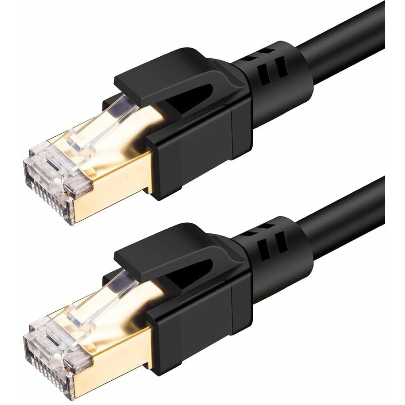 (15M) Kabel Ethernet Cat 8, kabel sieciowy LAN RJ45 SFTP, prędkość 40 Gb/s / 2000 MHz