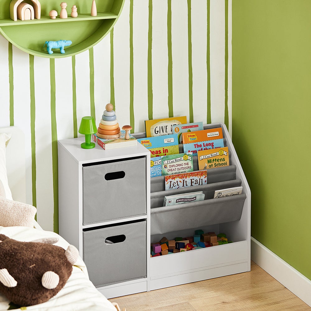 Bibliothèque pour Chambre enfant en Bois Blanc H. 61 x l. 80 x P. 30 cm - 2