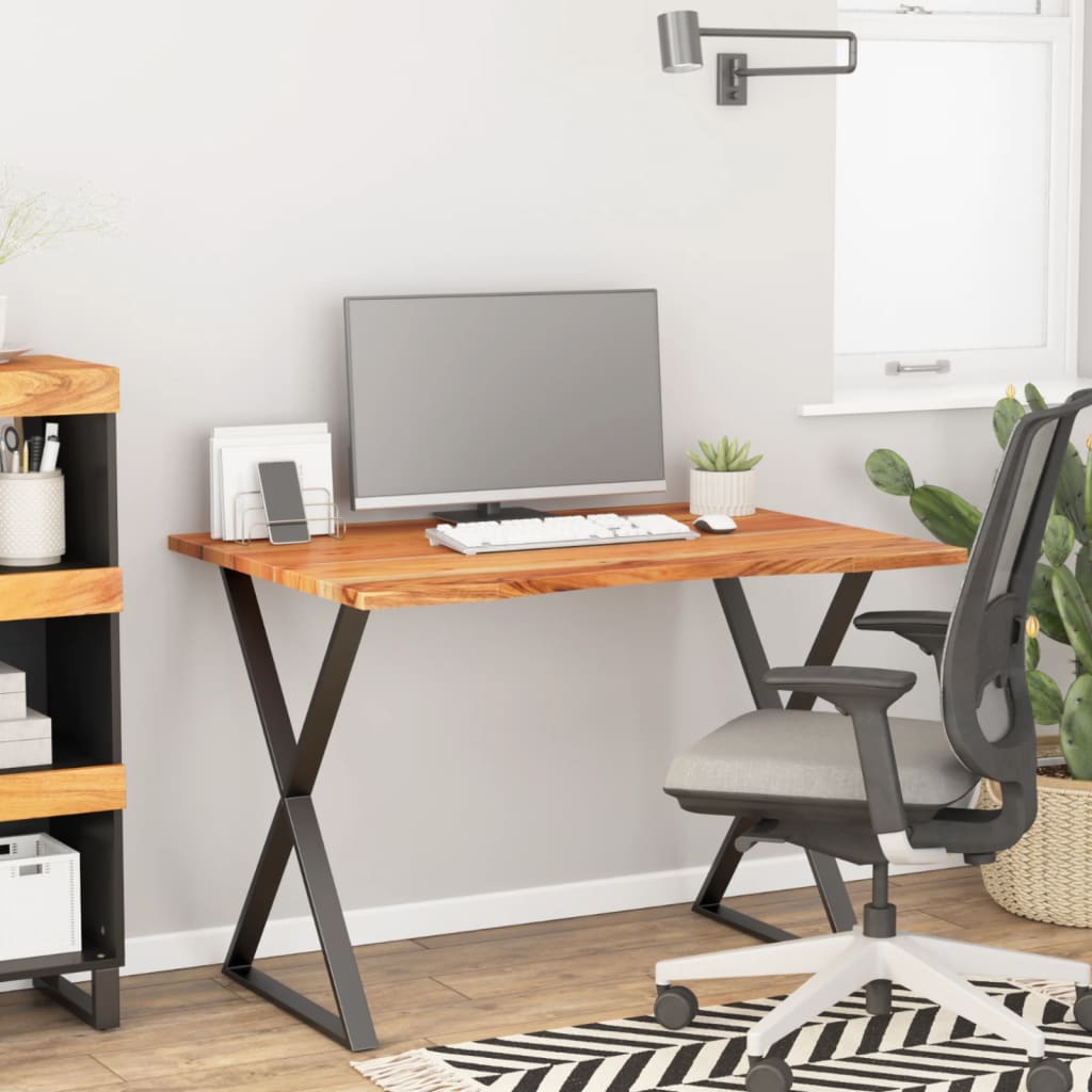 Vidaxl tablero de escritorio rectangular madera acacia 100x80x2,5 cm