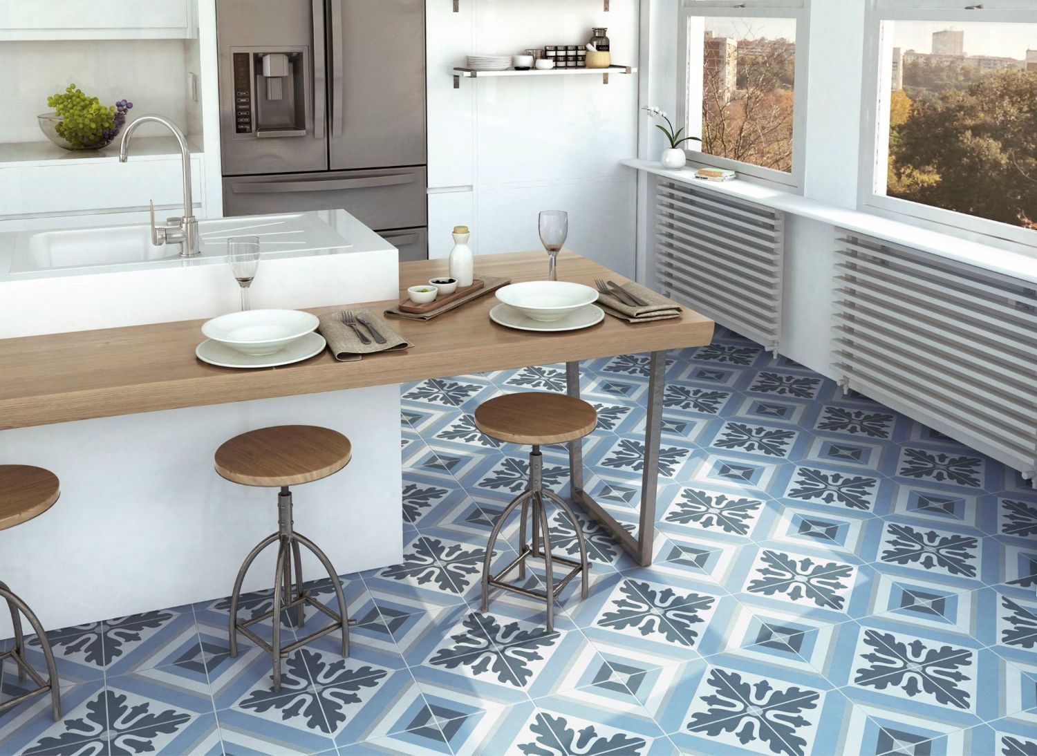 CARRELAGE MAYOLICA DECOR MAX 20x20 CM - Lot de 3m² | Leroy Merlin