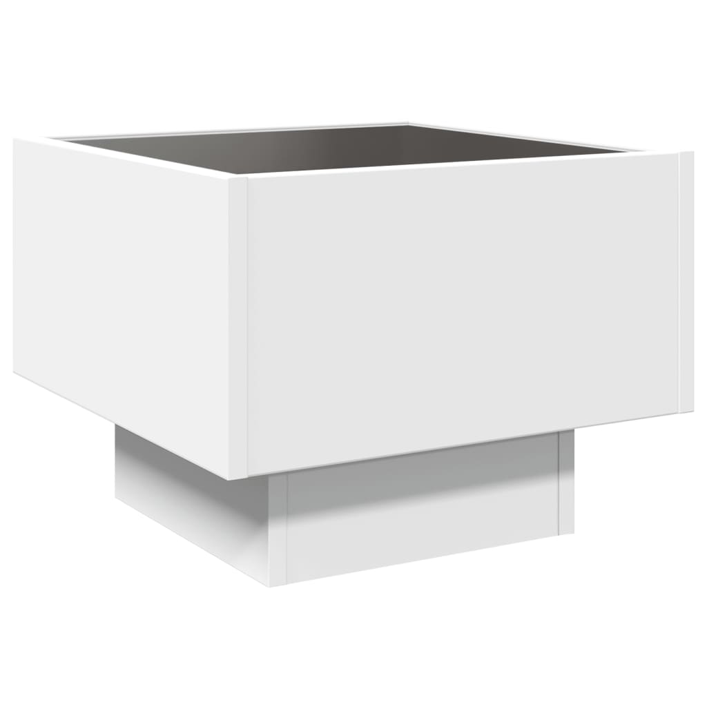 Table de chevet avec LED infinie blanc 40 x 40 x 30 cm - 8