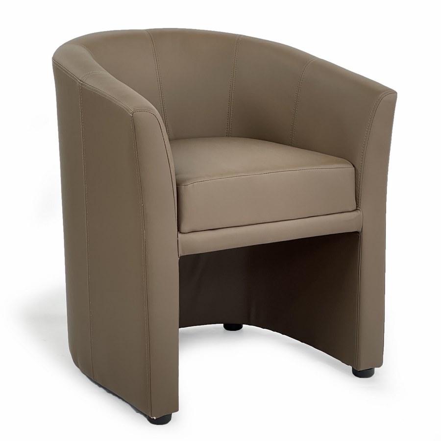 Poltrona relax in ecopelle color visone 64x60x74 cm - 5