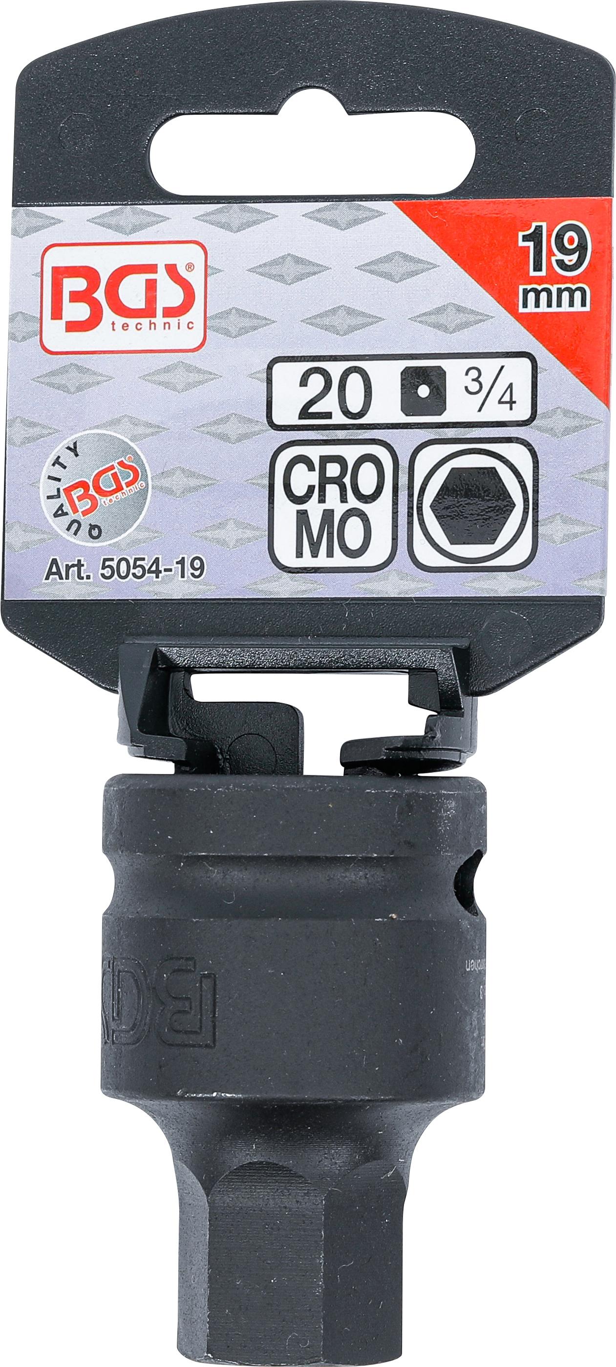 BGS Douille à embouts à choc | longueur 55 mm | 20 mm (3/4