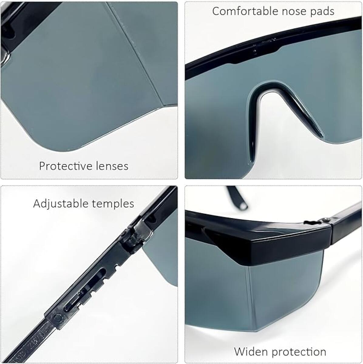 Lot de 2 Lunettes de Protection Laser de Sécurité, Protection Contre les Poils, Infrarouge, UV et Lumière - Sécurité des Yeux - 3