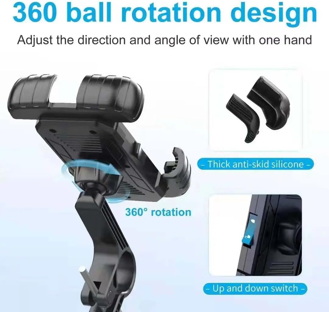 Support de téléphone universel pour vélo, rotatif à 360°, adapté aux scooters électriques, scooters, VTT - 5
