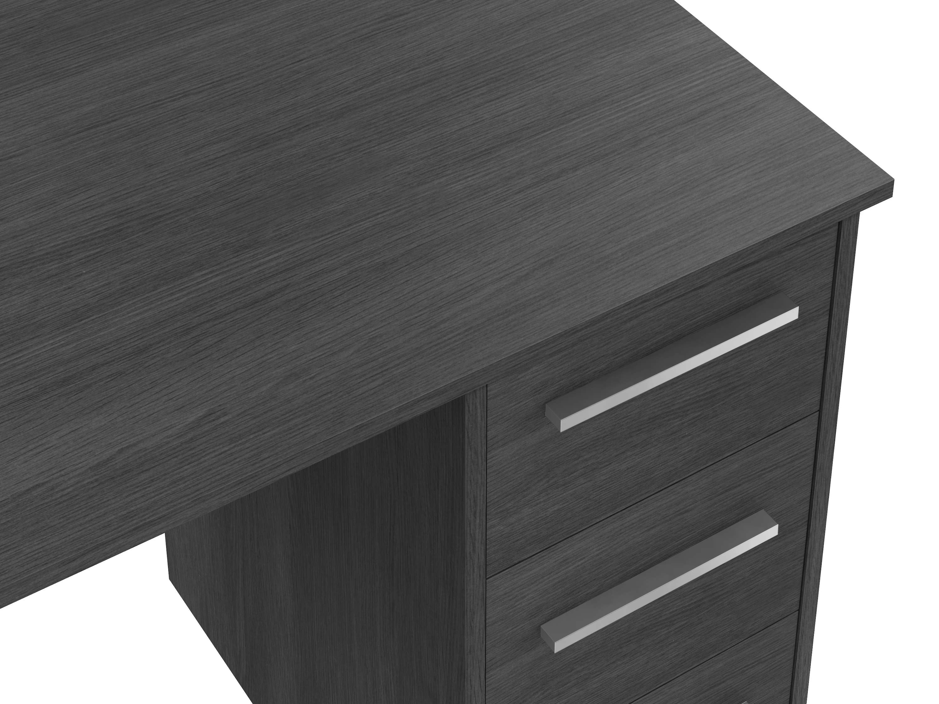 Bureau SAME 3 tiroirs 110x56x74 cm chêne gris cendré TALESA - 5