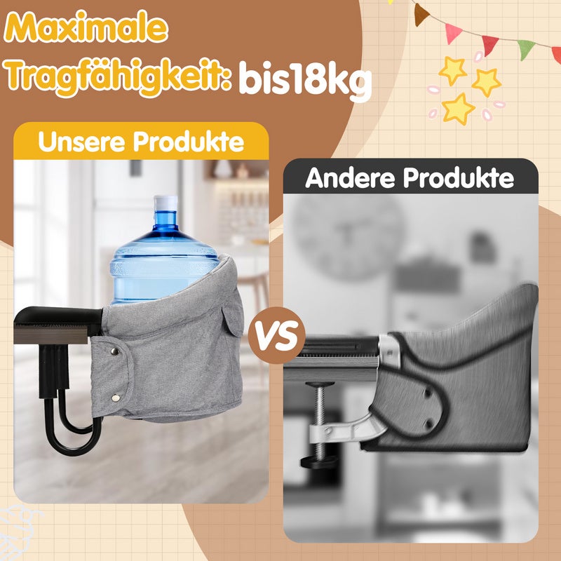 Siège de table bébé 6-36 mois Rehausseur de siège Chaise bébé Siège bébé pliable Booster pour tables de 2-8cm d'épaisseur - 6