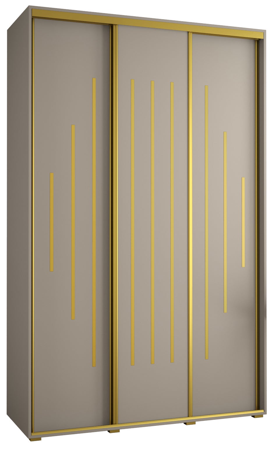 Szafa przesuwna wysoka Dakota 12 160 x 45 x 235,2 cm kaszmir + u. Złoty - Abiks Meble