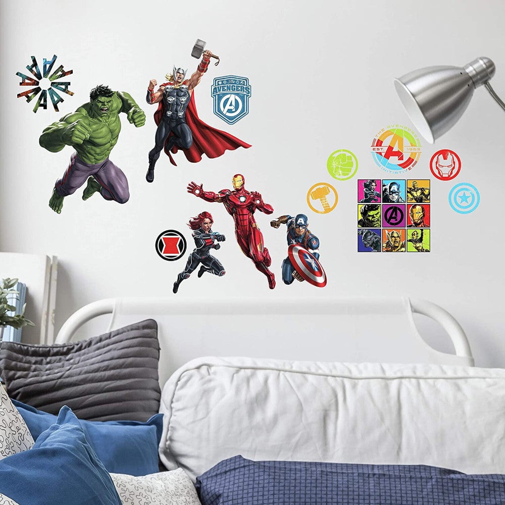 26 Stickers Super Héros Disney Marvel Avengers repositionnables 20 CM X ...