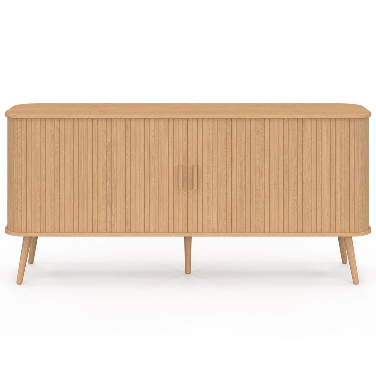 Buffet 160 cm ROMIE XXL effet lattes 2 portes coulissantes - 3