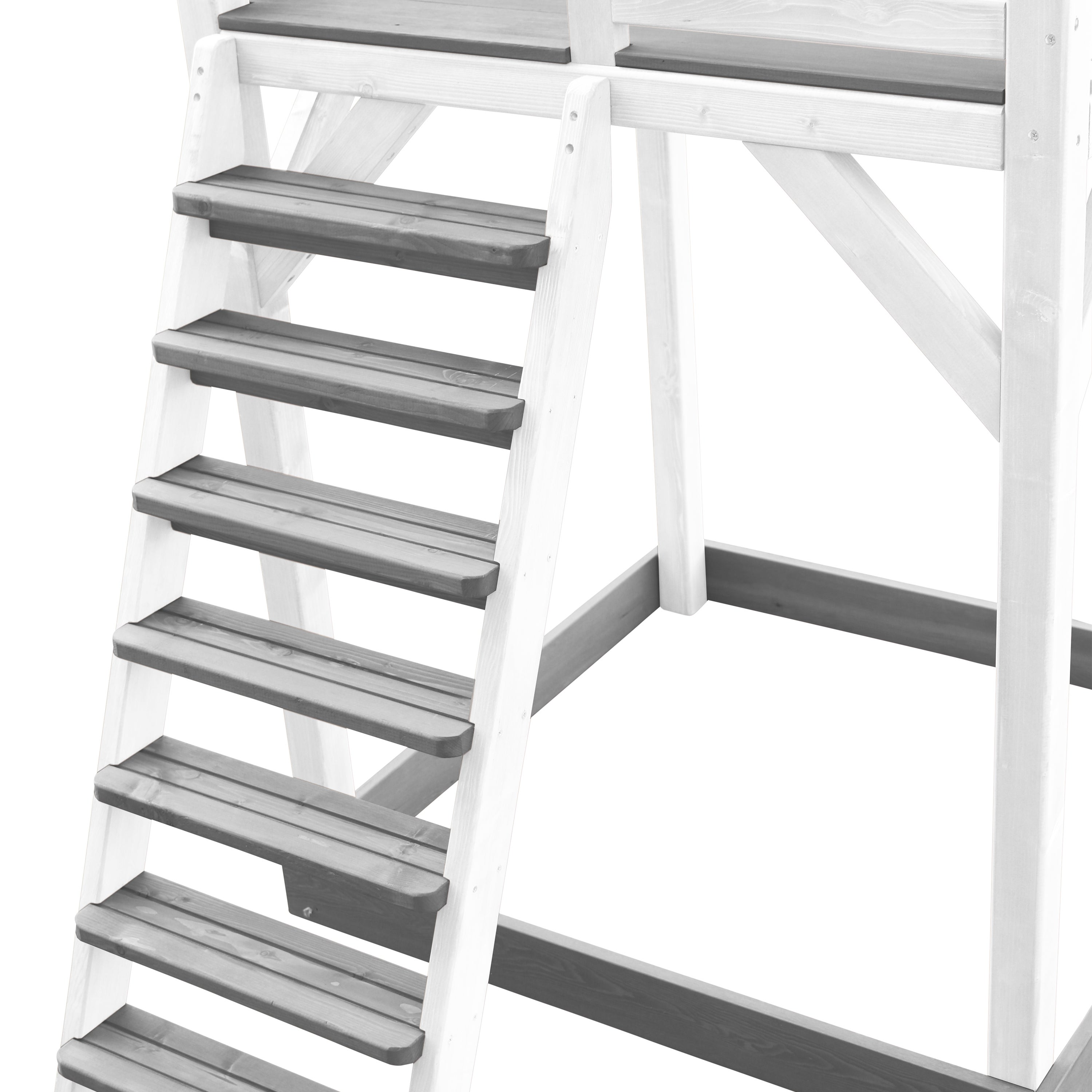Axi Beach Tower Aire De Jeux Avec Toboggan En Vert Clair, Cadre D'Escalade, Balançoire & Bac À Sable | Grande Maison Enfant Extérieur En Gris & Blanc - 5