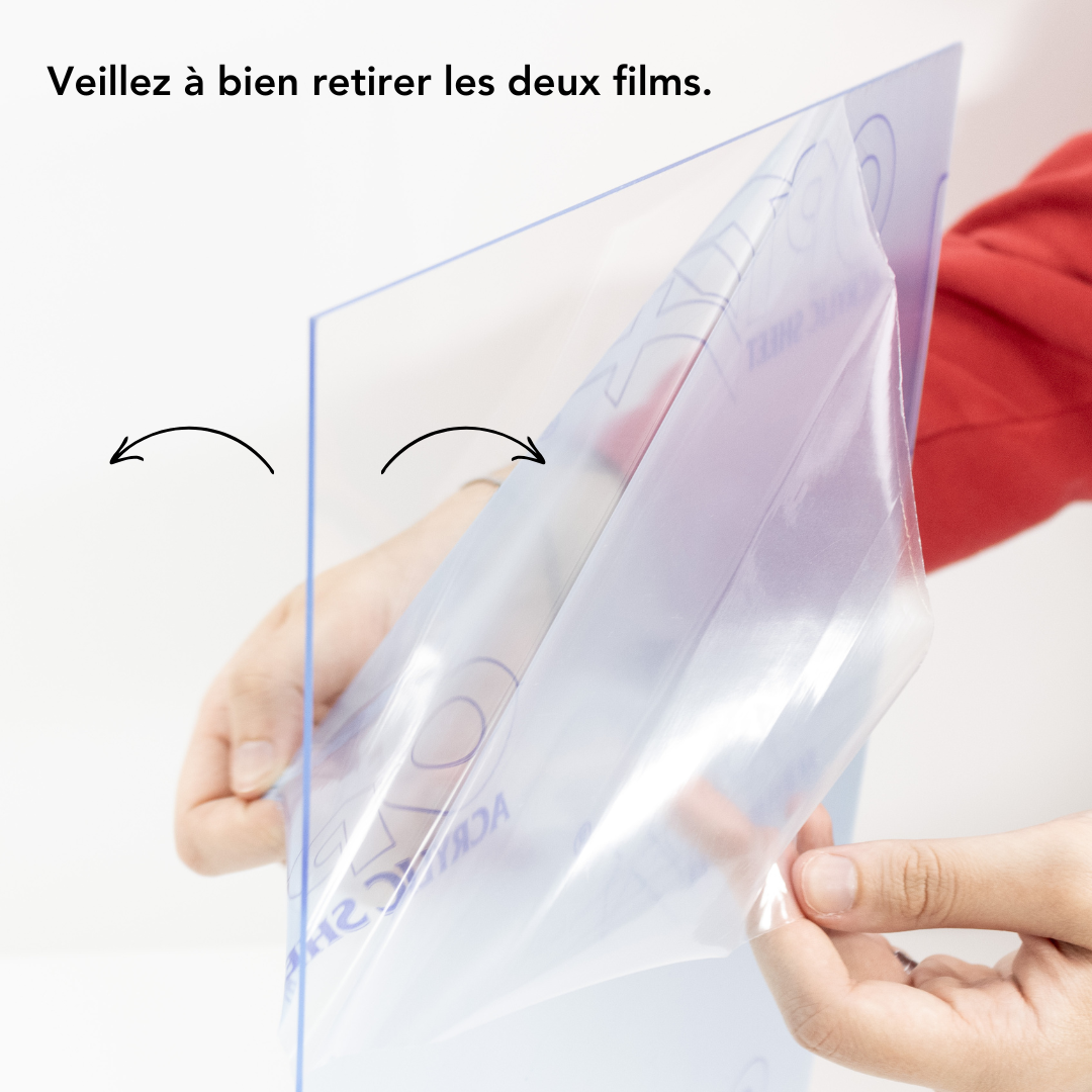 Plaque verre acrylique blanc 4 mm - 40 x 80 cm (400 x 800 mm) - Verre synthétique - Plaque PMMA XT - 4