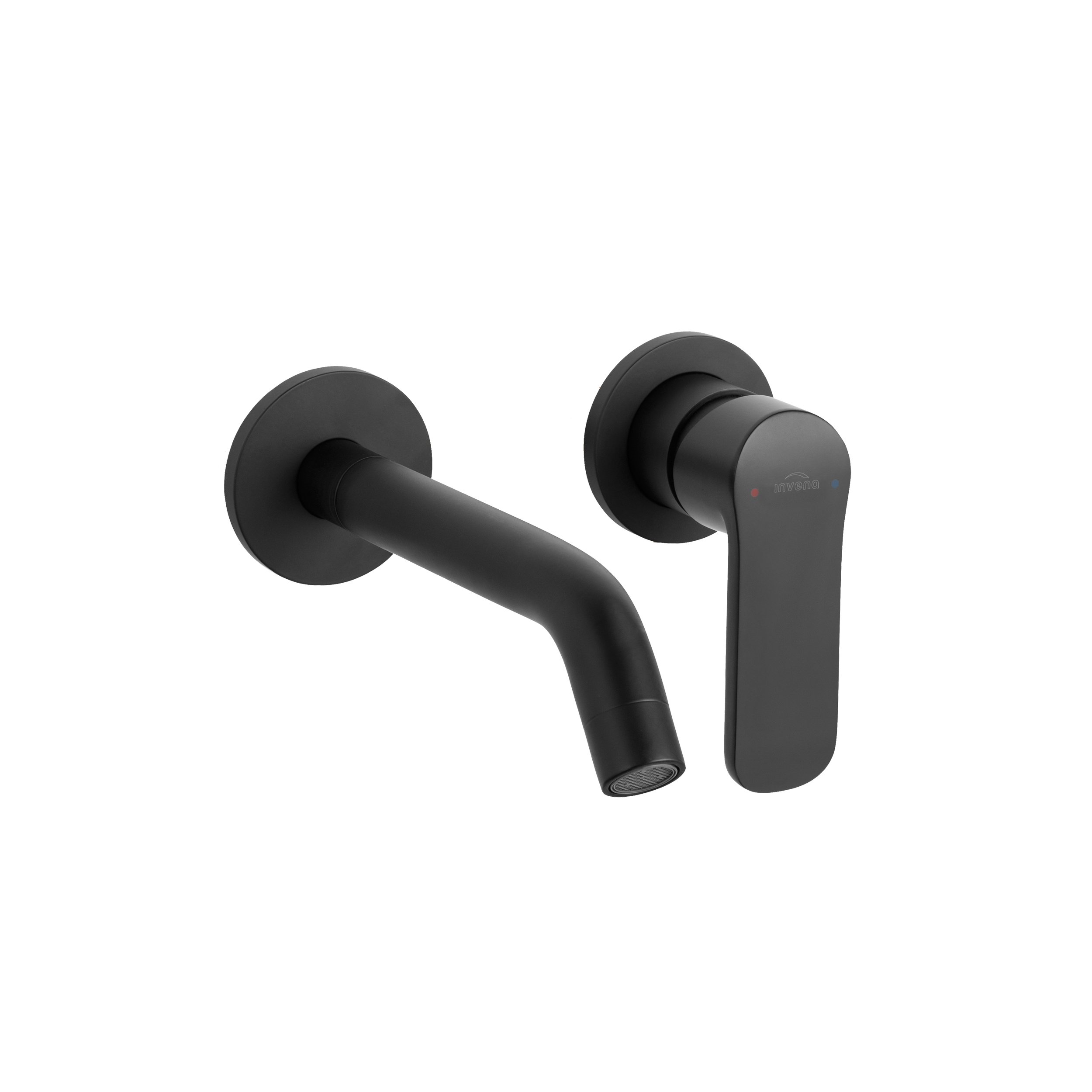 Bateria Umywalkowa Stała Podtynkowa Jednouchwytowa Czarna Invena Siros