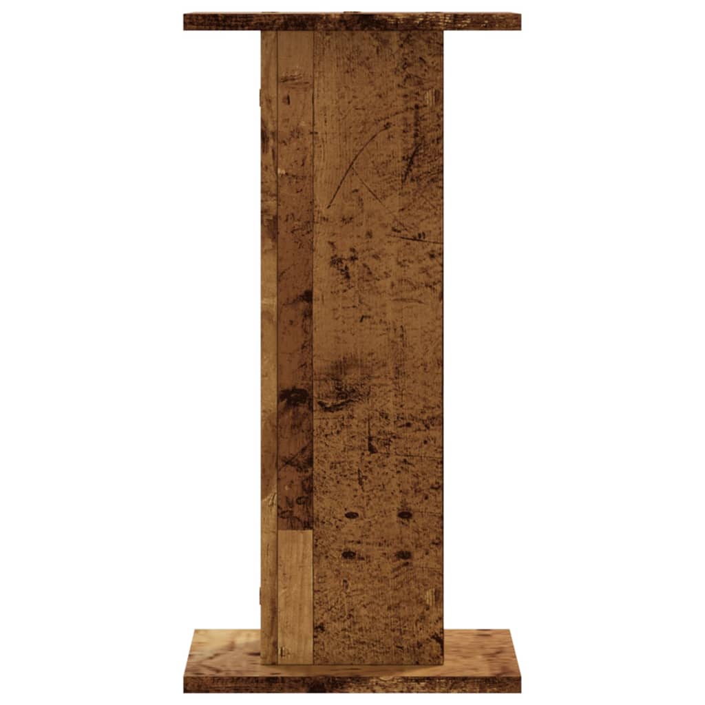 Supports pour plantes 2 pièces bois vieilli en panneau de bois - 4