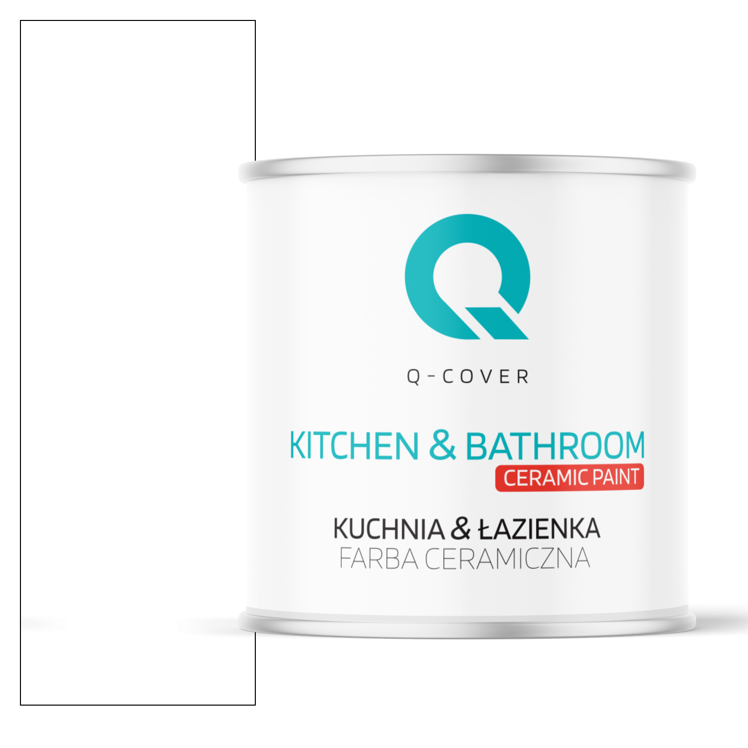 Farba Ceramiczna Kuchnia &amp; Łazienka Q-Cover Śnieżny biały Głęboki Mat 2L