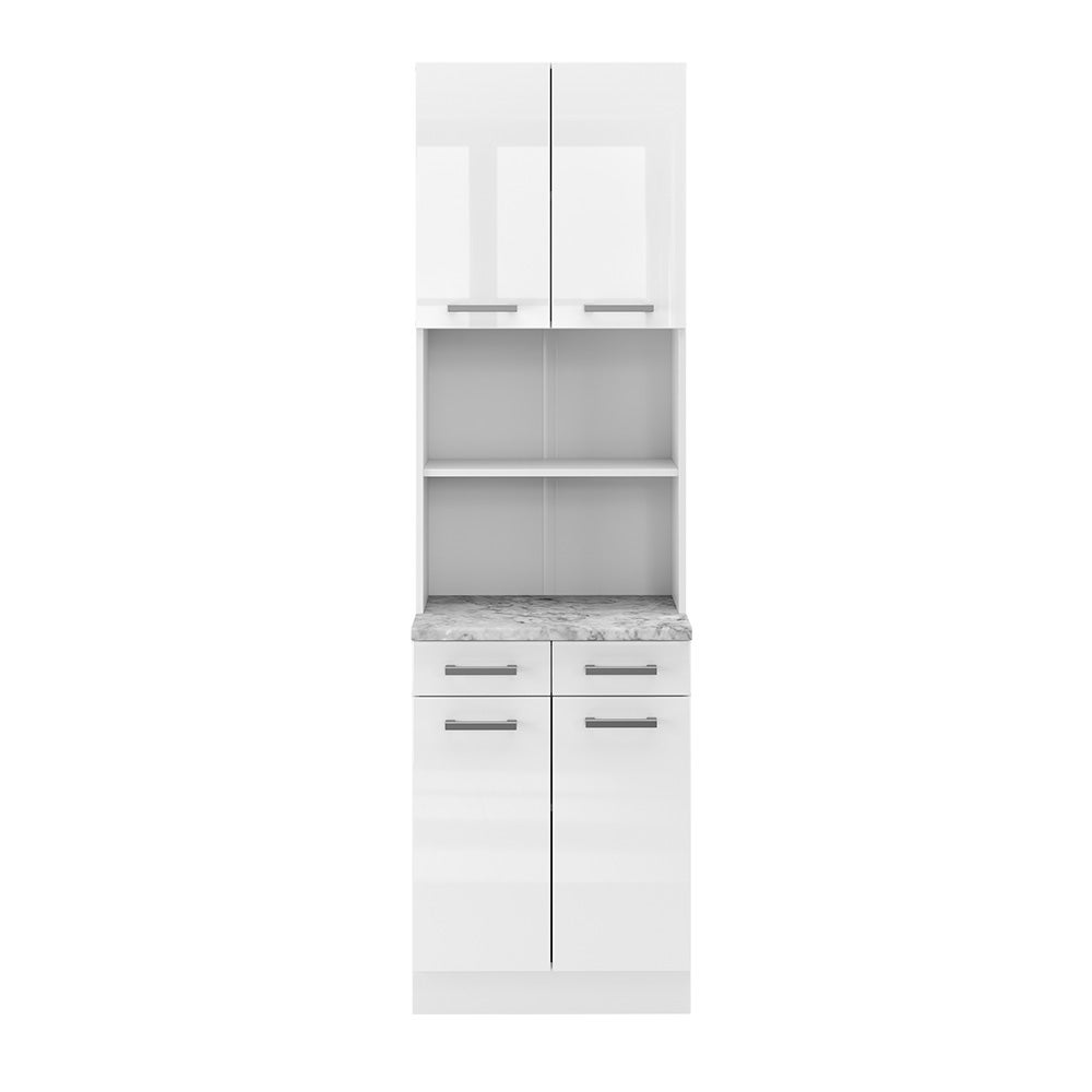 Vicco Blok kuchenny R-Line, Biały wysoki połysk, 60 cm , BP Marmur
