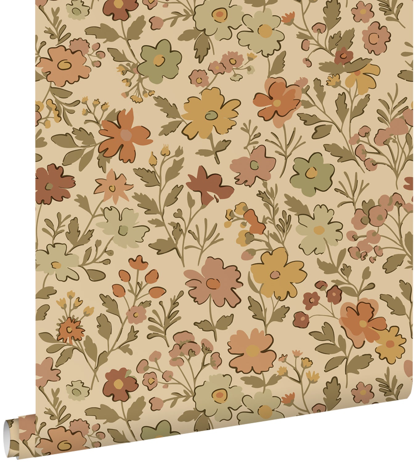 Rideau De Douche 240x200cm Motif Fleurs Jaunes Et Grises - Imperméable, Anti-Moisissure, Avec Anneaux