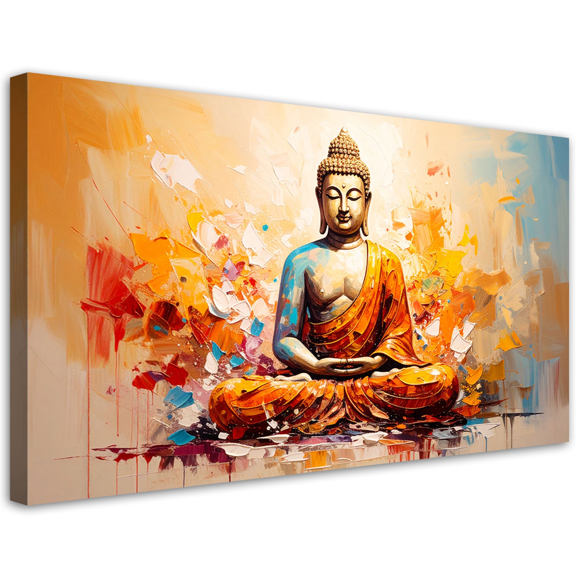 Obraz na płótnie do salonu sypialni, Budda Medytacja Abstrakcja 80x40