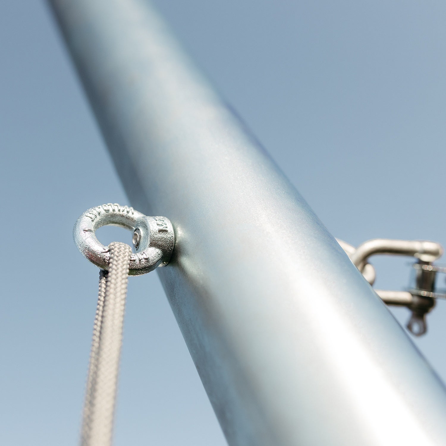 Palo per vele ombreggianti diametro 70mm con 4 punti di ancoraggio in acciaio zincato - 4