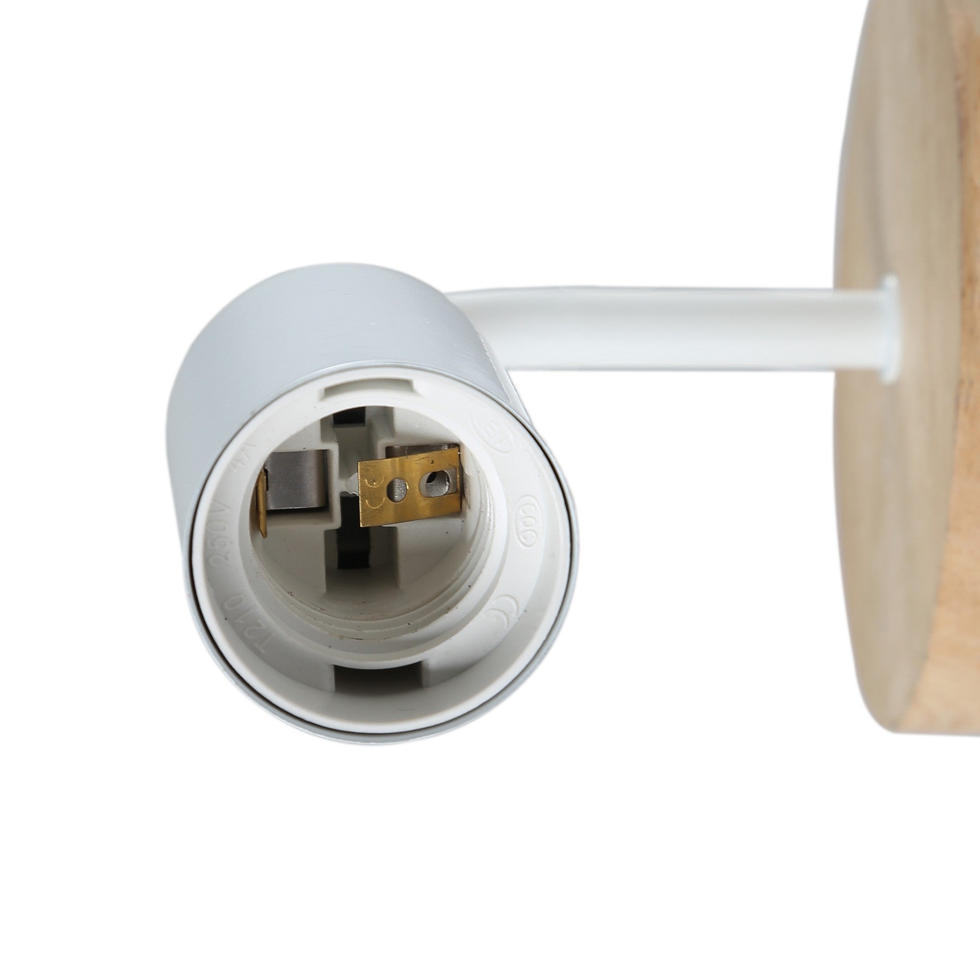 Aplique de pared de madera y metal 