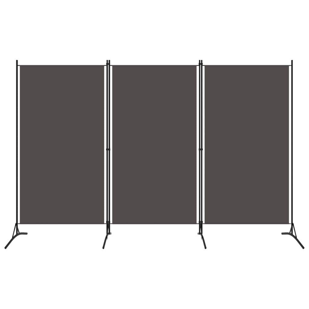 Paravent | Cloison de séparation | Séparateur 3 panneaux Anthracite 260x180 cm515839 - 2