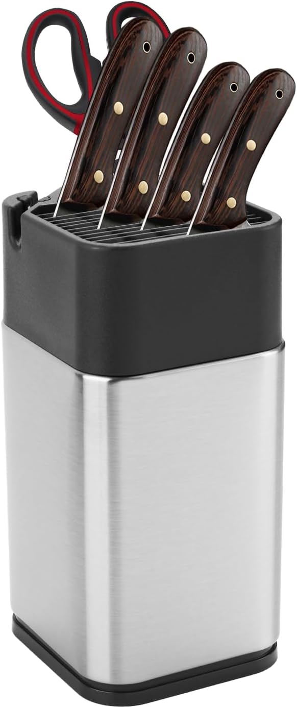 Uniwersalny blok na noże do odsączania, antypoślizgowy i do ostrzenia