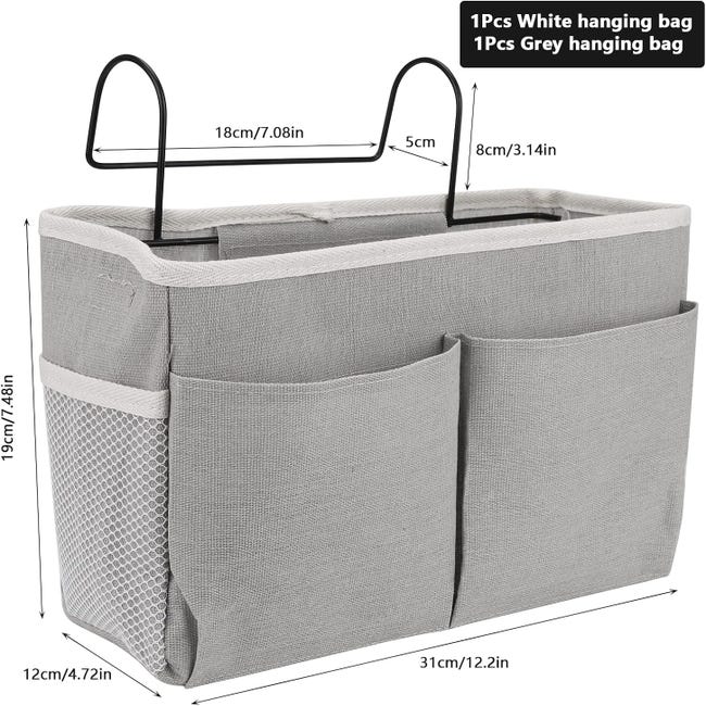 Organizer Da Letto Appendibile In Feltro, Comodino Sospeso Con 5 Tasche Per Divano E Camera Da Letto