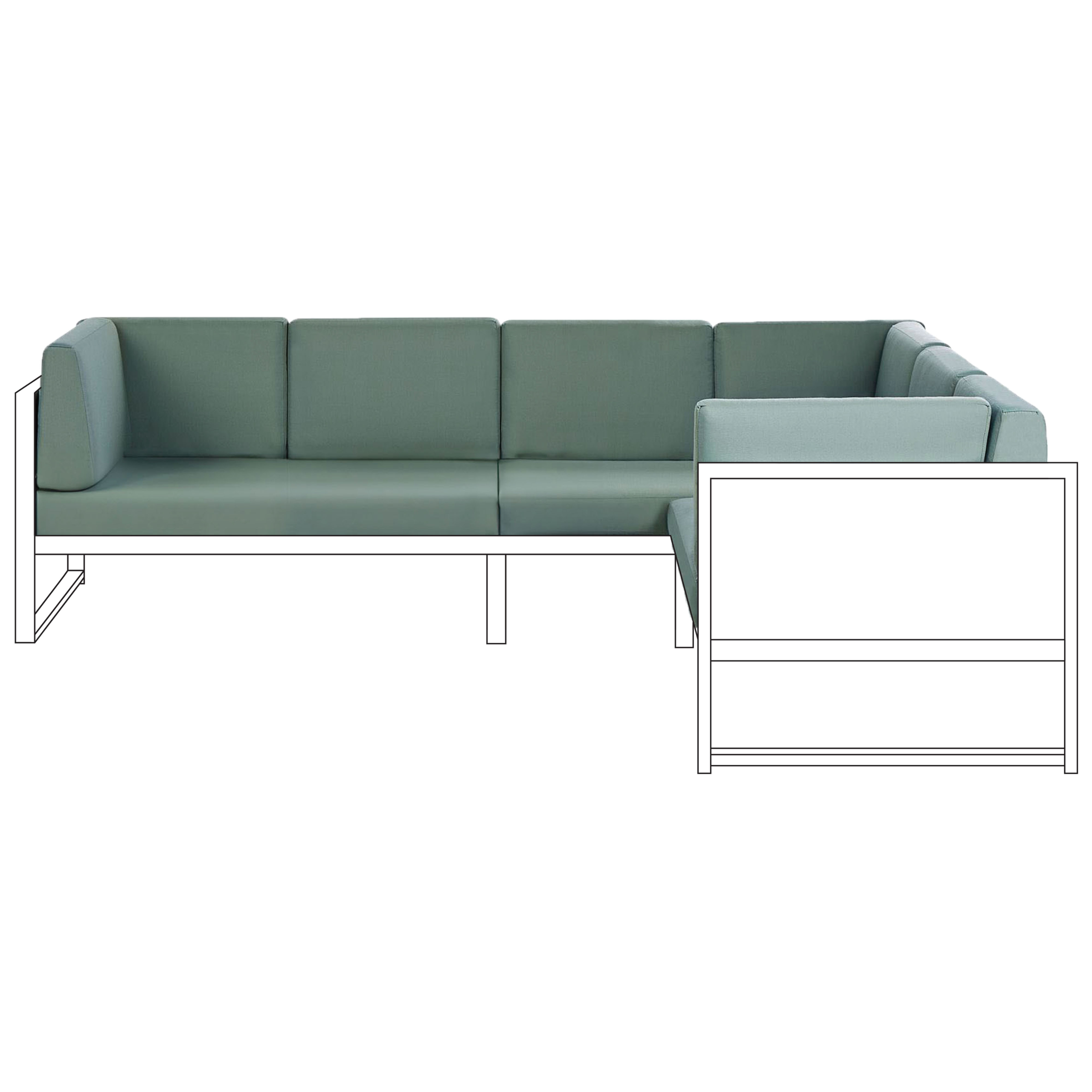 Set de fețe de perne pentru exterior CASTELLA Verde