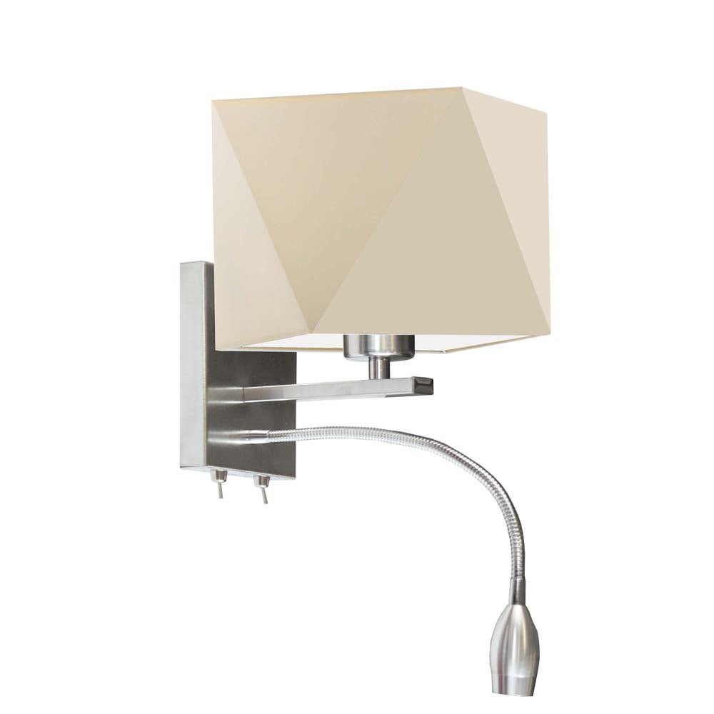 Kinkiet LED lampa ścienna lampa na ścianę z abażurem prostokąt MOTO