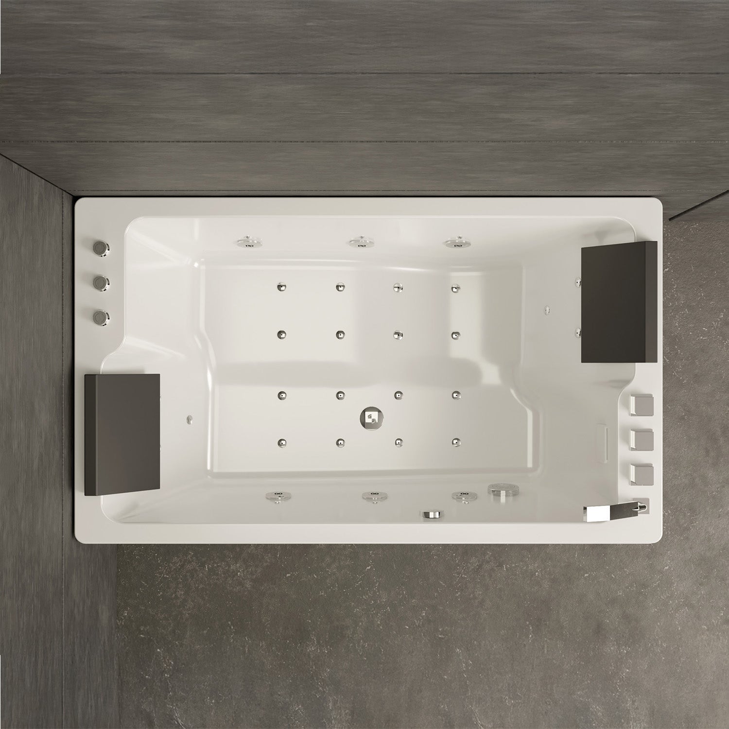 Baignoire Balnéo 2 Personnes Brava Duo Jets 170 X100 X63 Cm, By Spalina - 3