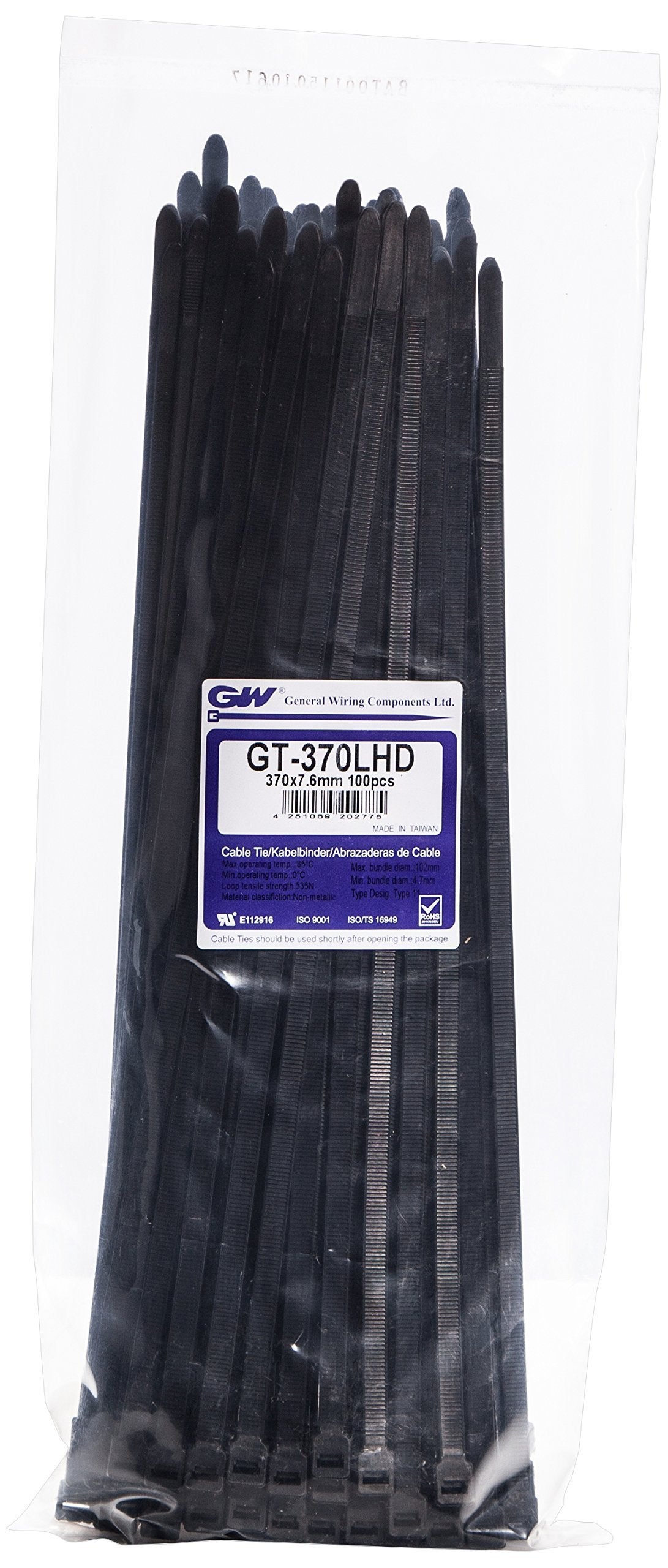 Pack Fascette per Esterni Scotchflex 3M FS 280 CWC C-C 4,5mm x 280 mm (100 Un) 3M-7000035300-CC Nero