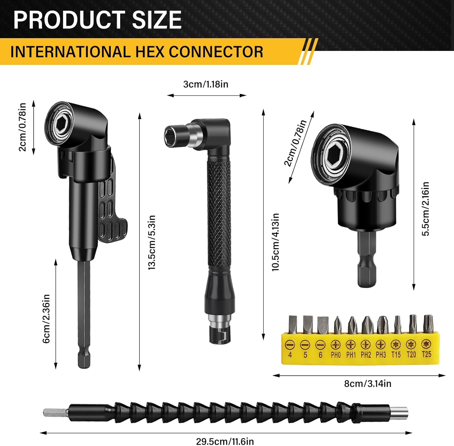 Renvoi D'Angle Visseuse Coudée à Angle Droit 105 Degrés Tige Hexagonale 14 Pour Perceuse 70586540