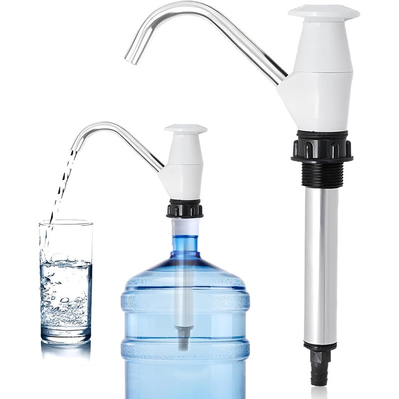 Pompa wodna ręczna do użytku na zewnątrz, ręczna pompa wodna ciśnieniowa, wymienne narzędzie do pompowania wody na kemping (białe)
