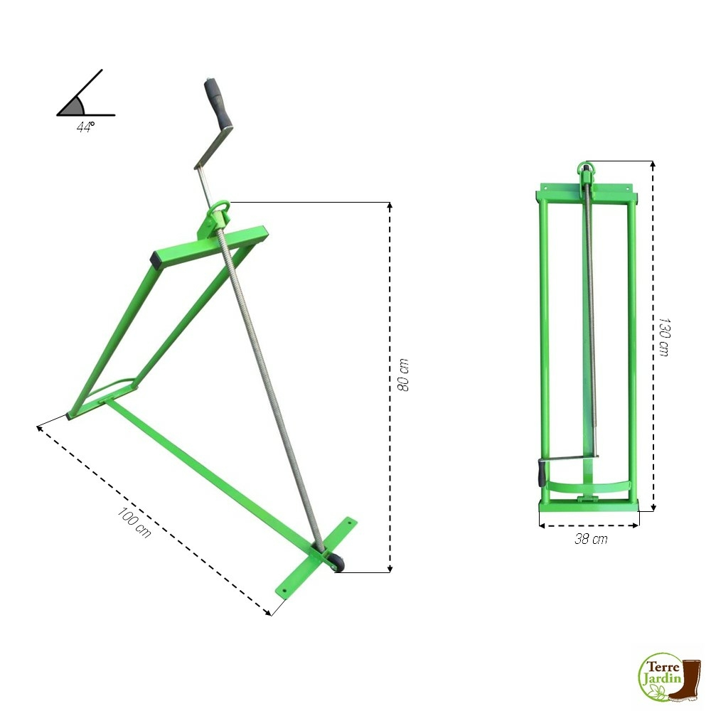 Cric lève tracteur tondeuse à manivelle 350 kg - 5