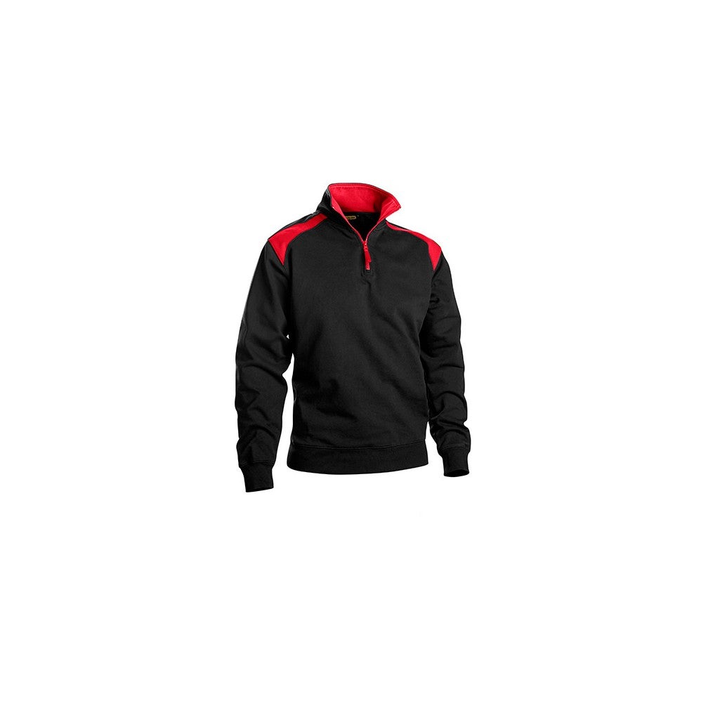 Sweat col camionneur bicolore Noir/Rouge - Blaklader - Taille S - 6