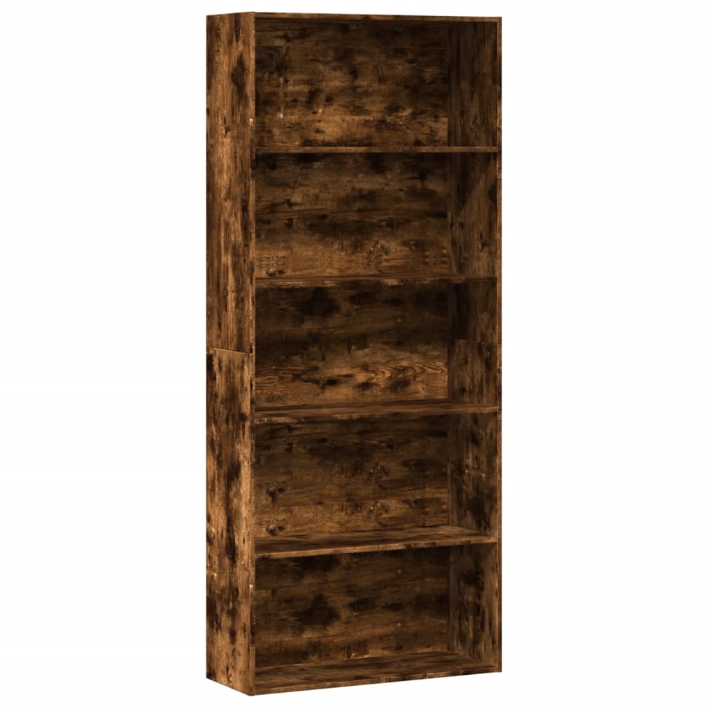 Bibliothèque VidaXL 80x30x189cm - 5 Étagères Bois Ingénierie | Rangement Livres Blanc