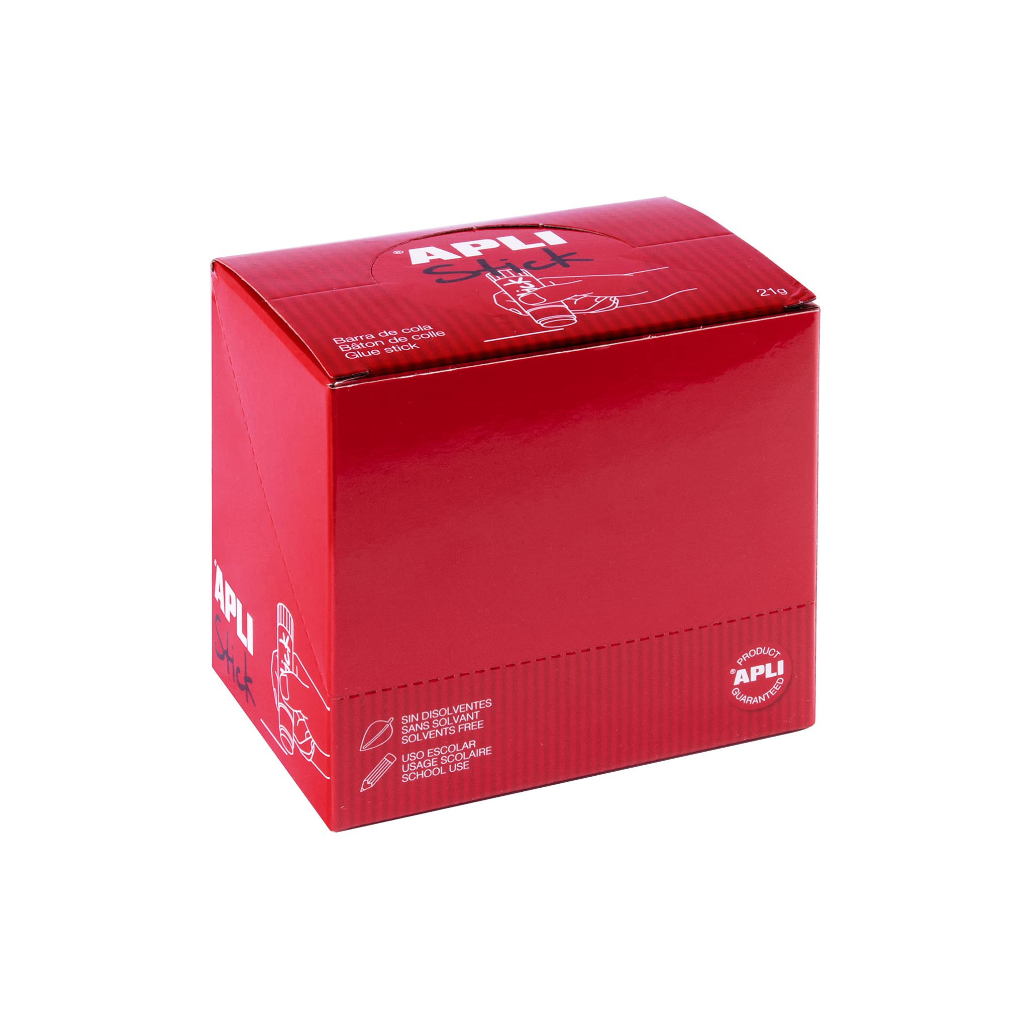 Apli- 18965, Confezione da 12 colle adesive da 21 g - Colla stick per uso scolastico - 2