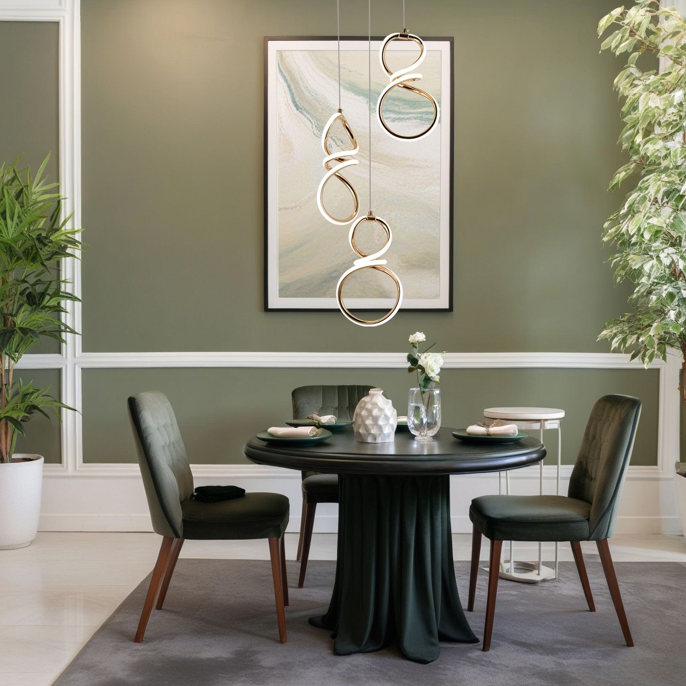 Lampa Sufitowa Wisząca Led Toolight G073-3Cpr Złoty - 6