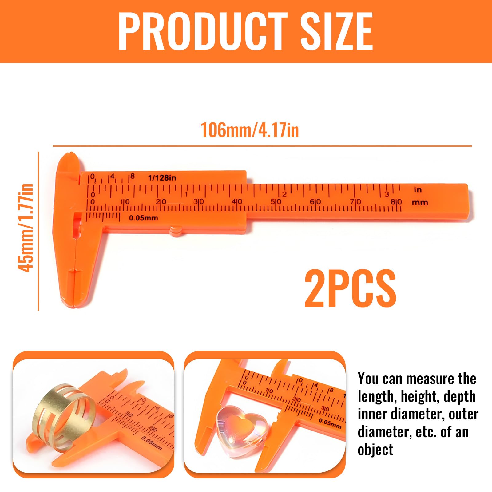 Précision Tire Wear Checker Stick - Outil De Jauge De Profondeur De Bande