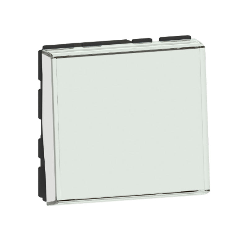 Legrand 077043L | Poussoir/inv Porte-étiq Mosaic Easy-Led 6A 250V~ 2 Mod Blanc Antimic
